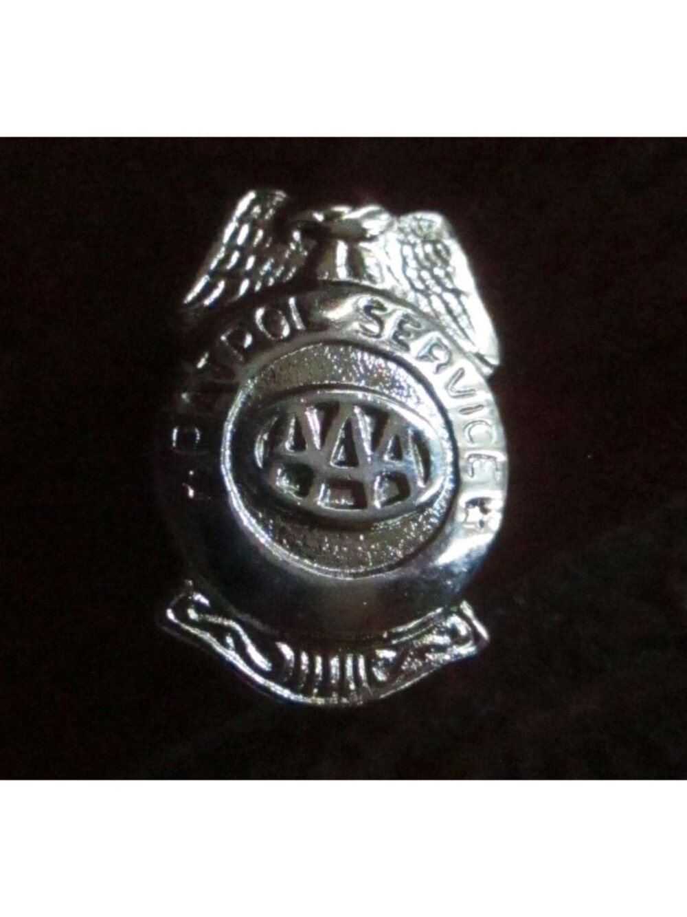 Vintage AAA Motor Club Silver Patrol Service Pinback Badge Collectible